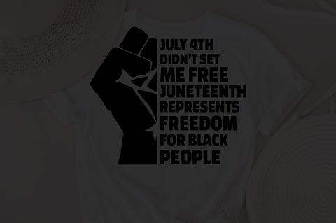 Juneteenth July 4th Didn't Set Me Free Black History SVG Fauz 