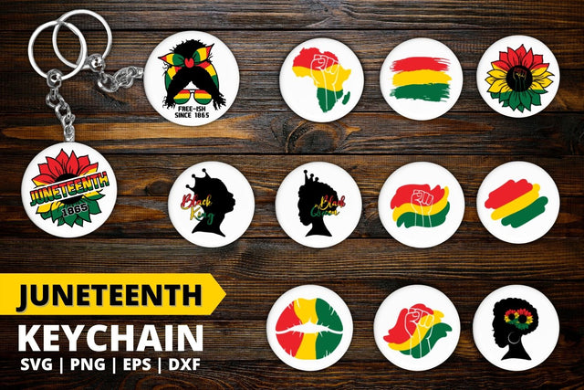 Juneteenth Keychain SVG Bundle SVG SvgOcean 