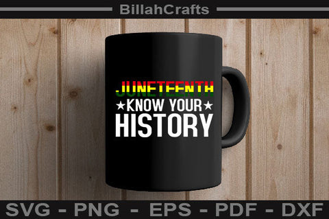 Juneteenth Know Your History Cut File SVG BillahCrafts 