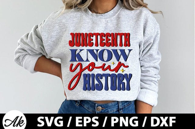 Juneteenth know your history Retro SVG SVG akazaddesign 