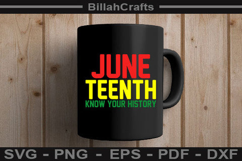 Juneteenth Know Your History SVG File SVG BillahCrafts 