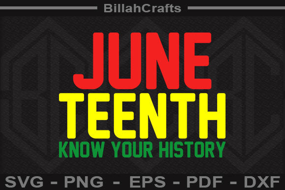 Juneteenth Know Your History SVG File SVG BillahCrafts 