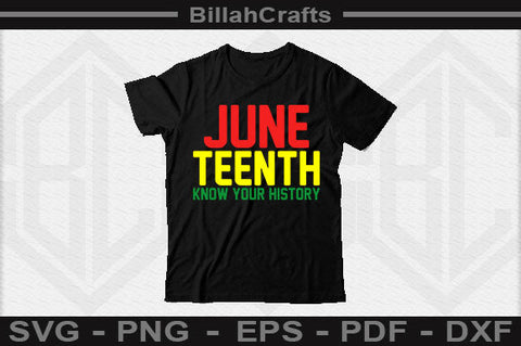 Juneteenth Know Your History SVG File SVG BillahCrafts 