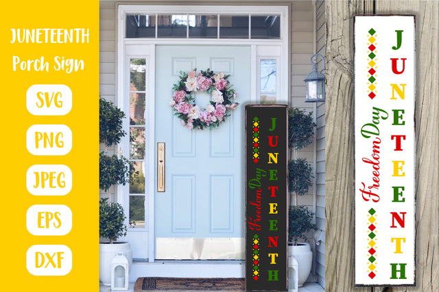 Juneteenth Porch Sign. African American Vertical Sign SVG SVG LaBelezoka 