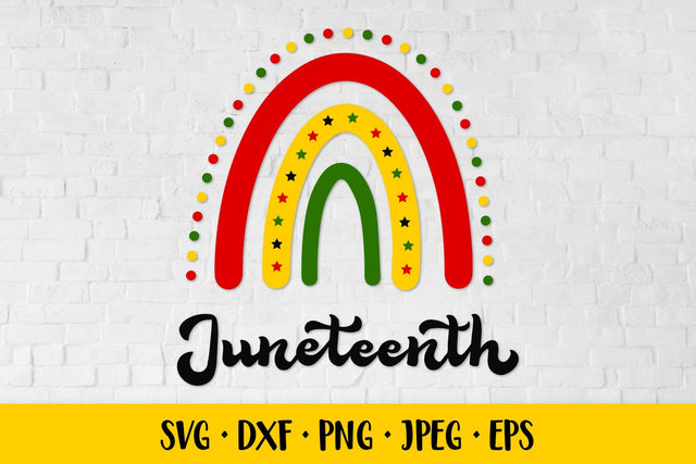 Juneteenth rainbow SVG. African American holiday design SVG LaBelezoka 