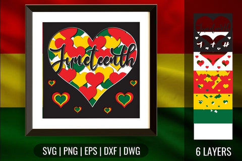 Juneteenth Shadow Box SVG SvgOcean 