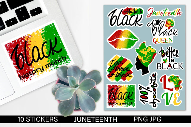 Juneteenth Sticker Bundle | Black History Month Sticker Pack Sublimation Pfiffen's World 