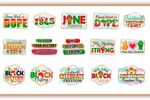 Juneteenth Sublimation Bundle, 30 PNG Files SVG Shetara Begum 