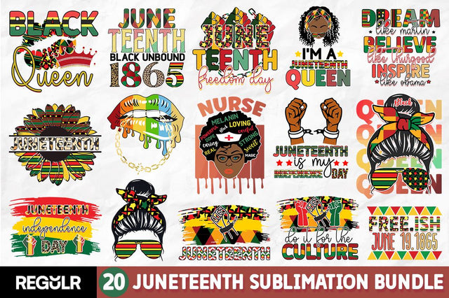 Juneteenth Sublimation Bundle Sublimation Regulrcrative 