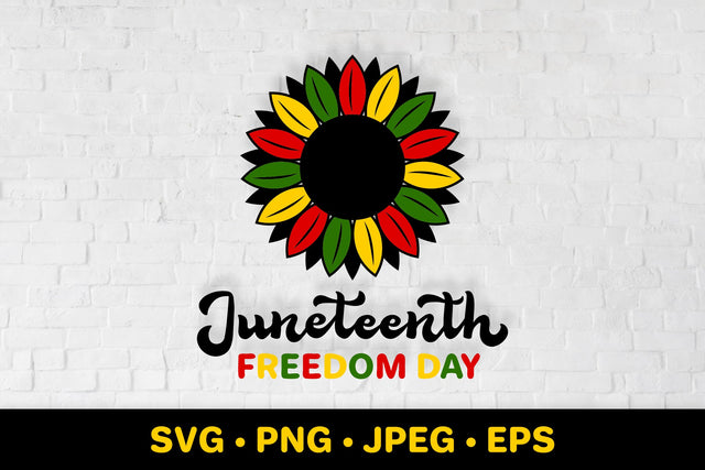 Juneteenth sunflower SVG, African American holiday SVG LaBelezoka 