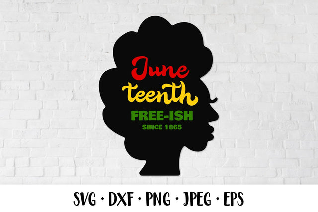 Juneteenth SVG. African American woman silhouette cut file SVG LaBelezoka 