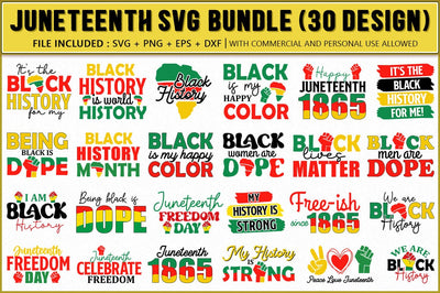 Juneteenth SVG Bundle, Black history month SVG Bundle, 30 Designs Bundle SVG Shetara Begum 