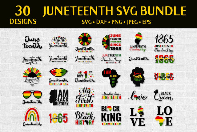 Juneteenth SVG Bundle. Black history SVG. Juneteenth quotes SVG LaBelezoka 