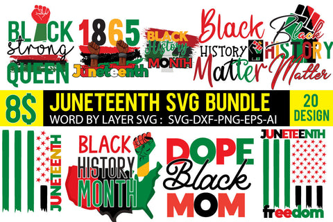 Juneteenth SVG Bundle , Juneteenth Funny SVG Design , Black History SVG Bundle SVG BlackCatsMedia 