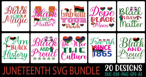 JUNETEENTH SVG BUNDLE SVG Cut File SVG Studio Innate 
