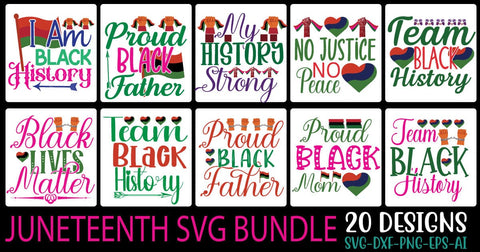 JUNETEENTH SVG BUNDLE SVG Cut File SVG Studio Innate 