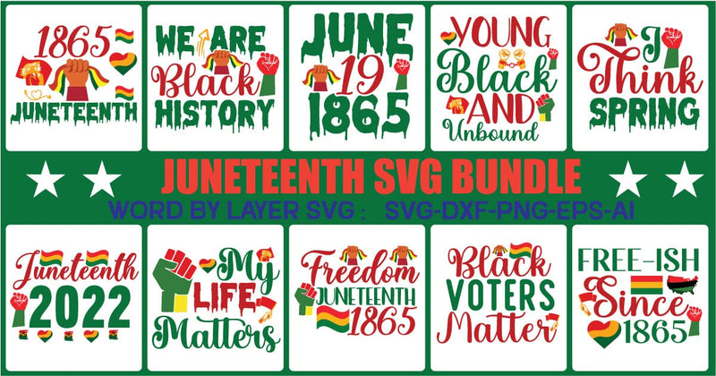 Juneteenth Svg bundle SVG Newmockups 