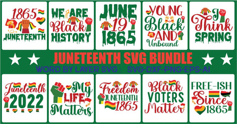 Juneteenth Svg bundle SVG Newmockups 
