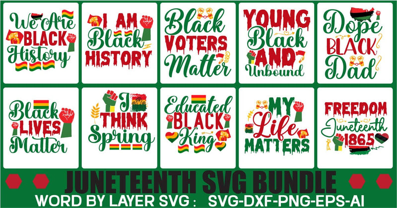 Juneteenth Svg bundle SVG Newmockups 