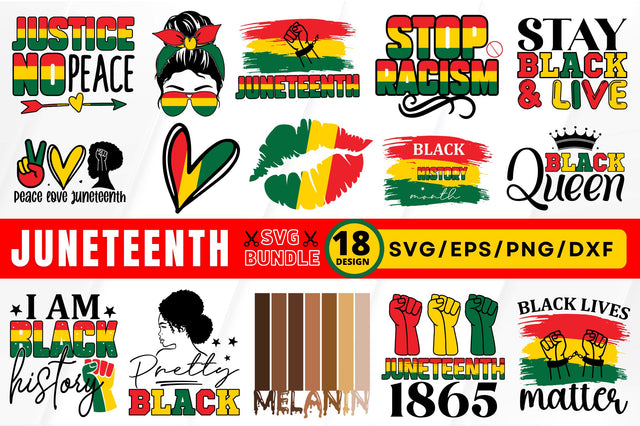 Juneteenth SVG Bundle SVG Regulrcrative 