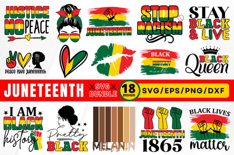 Juneteenth SVG Bundle SVG Regulrcrative 