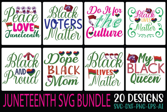 JUNETEENTH SVG BUNDLE SVG Studio Innate 