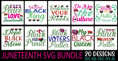 JUNETEENTH SVG BUNDLE SVG Studio Innate 