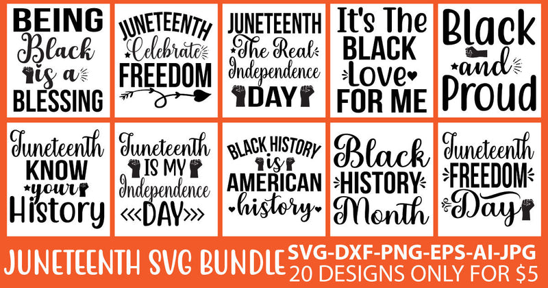 Juneteenth Svg Bundle SVG Syaman 