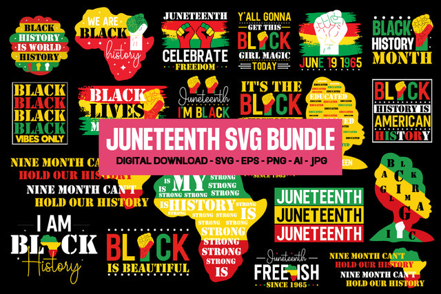 Juneteenth SVG Bundle,juneteenth sublimation png, Free-ish, Black History svg png, juneteenth is my independence day SVG designmaster24 