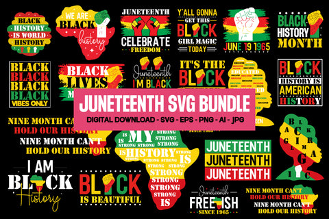 Juneteenth SVG Bundle,juneteenth sublimation png, Free-ish, Black History svg png, juneteenth is my independence day SVG designmaster24 