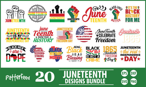 Juneteenth SVG Designs Bundle SVG PatternFeed8 