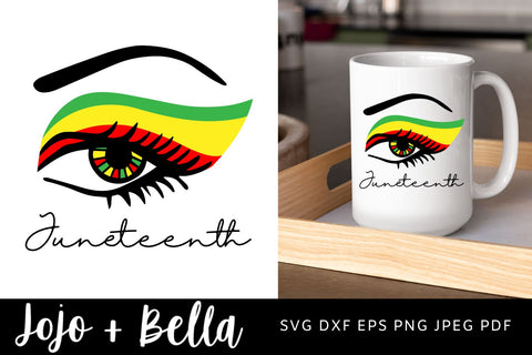 Juneteenth Svg, Eyelash Svg, BLM svg, Black History Svg, Black Woman SVG, Svg files for Cricut, Sublimation Designs Downloads SVG Jojo&Bella 
