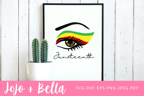 Juneteenth Svg, Eyelash Svg, BLM svg, Black History Svg, Black Woman SVG, Svg files for Cricut, Sublimation Designs Downloads SVG Jojo&Bella 