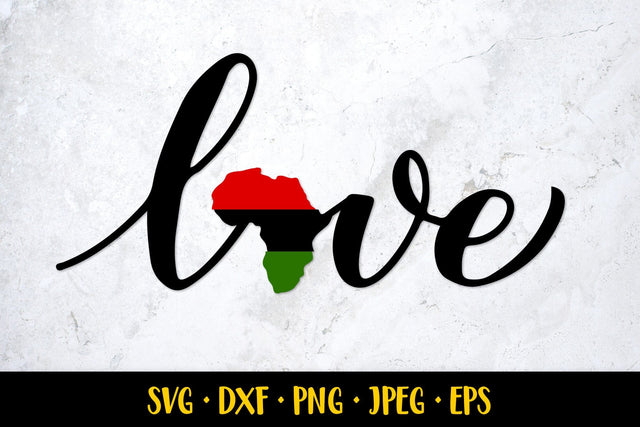 Juneteenth SVG. Love map Africa. Black history month SVG LaBelezoka 