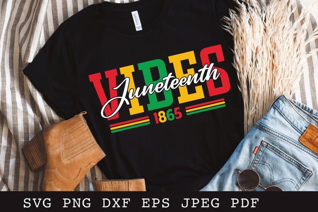 Juneteenth Vibes 1865 SVG Cut File SVG Shine Green Art 