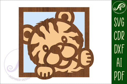 Jungle animal wall art SVG laser cut file, wall decor SVG APInspireddesigns 