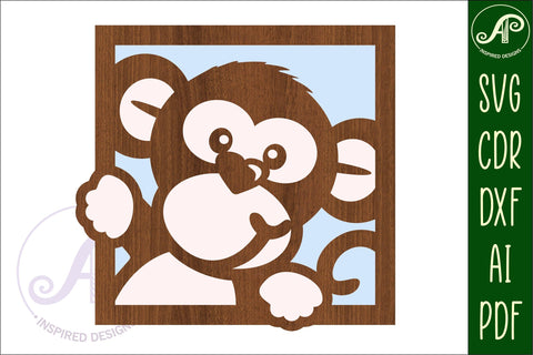 Jungle animal wall art SVG laser cut file, wall decor SVG APInspireddesigns 