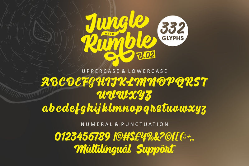 Jungle Rumble// Retro script - So Fontsy