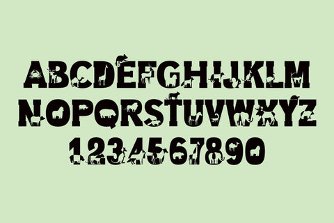 Jungle Zoo - Animal Font Font ampersand 