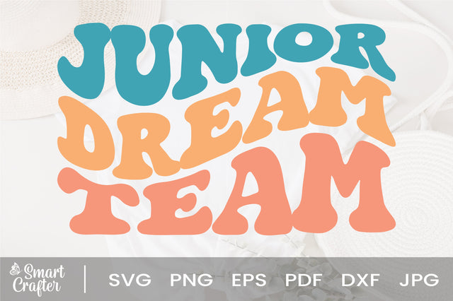 Junior dream team svg svg wavy style svg, EPS PNG Cricut Instant Download SVG Fauz 