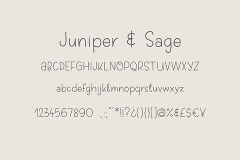 Juniper and Sage Font Sunday Nomad 