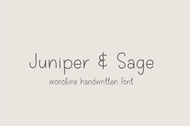 Juniper and Sage Font Sunday Nomad 