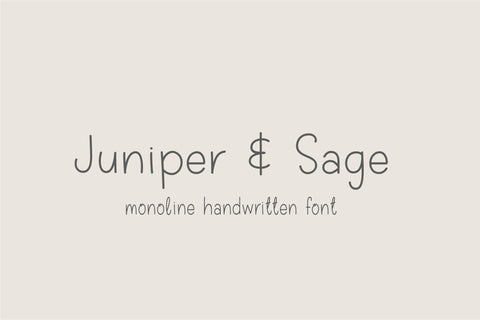 Juniper and Sage Font Sunday Nomad 