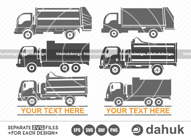 Junk Truck Svg, Junk Truck vector, Junk Truck icon, Junk Truck Split And Circle Monogram, Cut file, for silhouette, svg, eps, dxf, png, clipart cricut design space, vinyl cut files SVG dahukdesign 