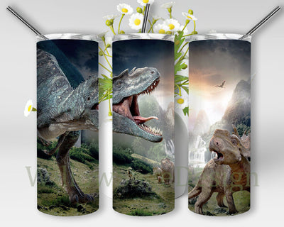 Jurassic Tumbler Wrap, Dinosaur 20oz Skinny Tumbler, Dinosaur Tumbler Design, Ancient Jurassic Tumbler Png, Ancient Animals Sublimation Design, Digital Download Sublimation WillowSageDesign 