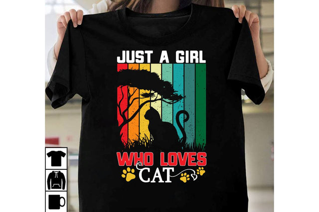 Jusrt A Girl Who Loves Cat SVG Cute File SVG Insomnia Std 