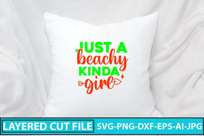 Just A Beachy Kinda Girl SVG Cut File SVG Syaman 