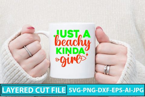 Just A Beachy Kinda Girl SVG Cut File SVG Syaman 