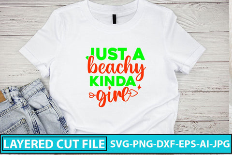 Just A Beachy Kinda Girl SVG Cut File SVG Syaman 