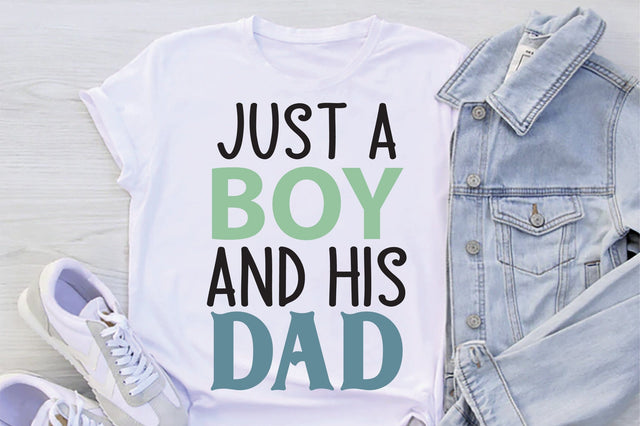 Just A Boy And His Dad Svg SVG Creativeart88 